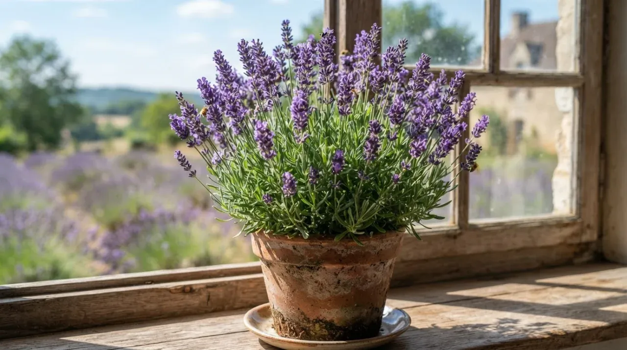 Lavanda kolu, saxsıda